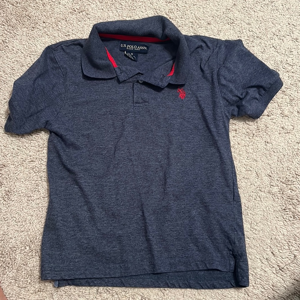 Colored blue shirt